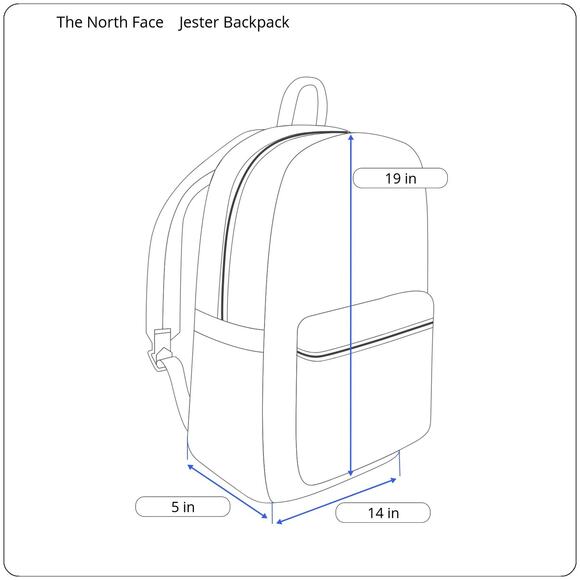 The North Face‎ Jester Laptop Backpack Gray/Green Hiking Camping Climbing - Picture 10 of 10
